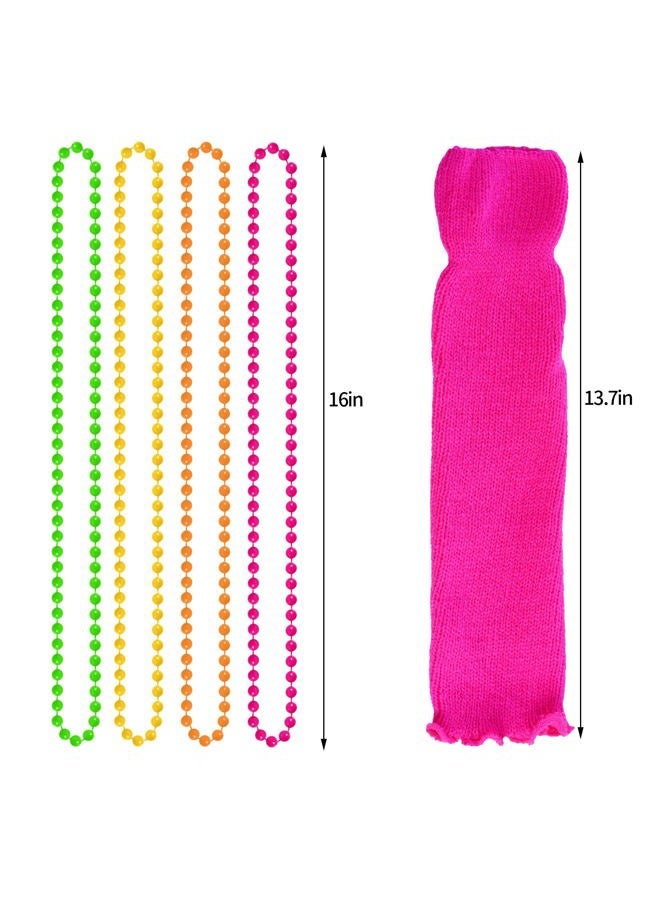 Miayon 1980s Outfits Clothes Shirts Dress for Girl Neon - Image 4